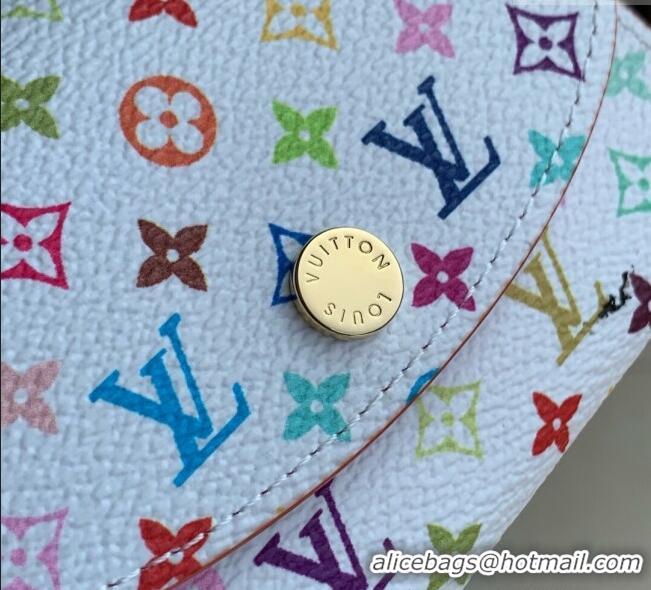 Well Crafted Louis Vuitton LV x TM Rosalie Coin Purse Wallet in Multicolored Monogram Canvas M13399 White 2025