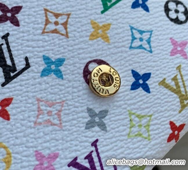 Well Crafted Louis Vuitton LV x TM Rosalie Coin Purse Wallet in Multicolored Monogram Canvas M13399 White 2025