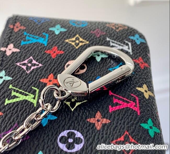 Well Crafted Louis Vuitton LV x TM Key Pouch in Multicolored Monogram Canvas M13664 Black 2025