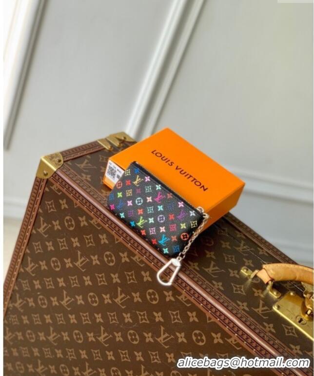 Well Crafted Louis Vuitton LV x TM Key Pouch in Multicolored Monogram Canvas M13664 Black 2025