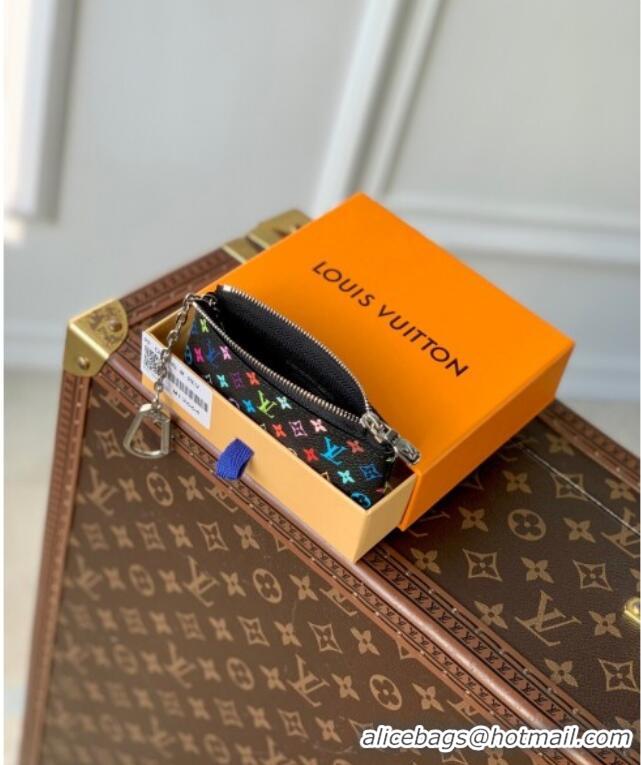 Well Crafted Louis Vuitton LV x TM Key Pouch in Multicolored Monogram Canvas M13664 Black 2025