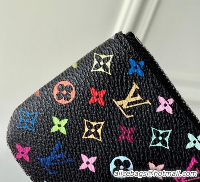 Well Crafted Louis Vuitton LV x TM Key Pouch in Multicolored Monogram Canvas M13664 Black 2025