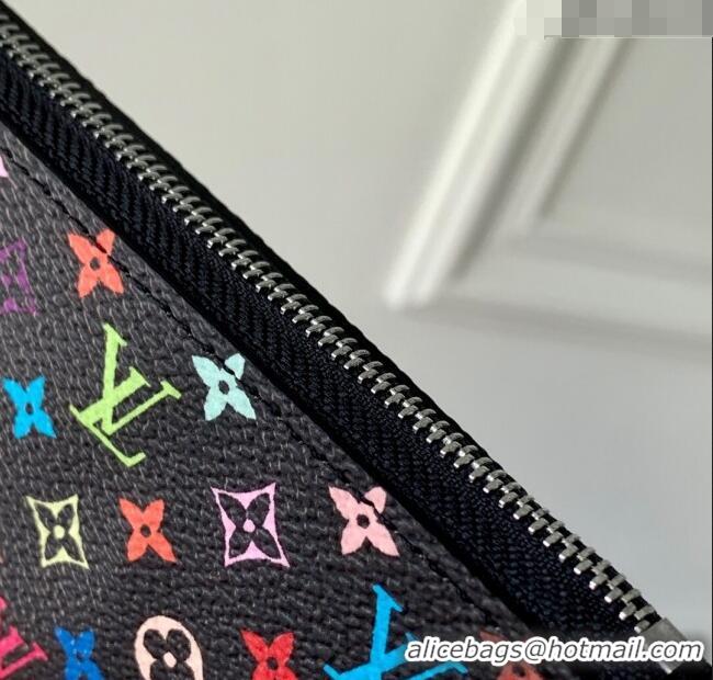 Well Crafted Louis Vuitton LV x TM Key Pouch in Multicolored Monogram Canvas M13664 Black 2025