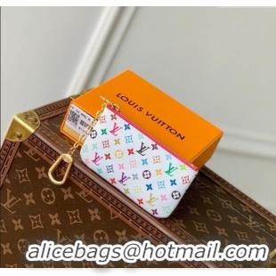 Good Taste Louis Vuitton LV x TM Key Pouch in Multicolored Monogram Canvas M13664 White 2025