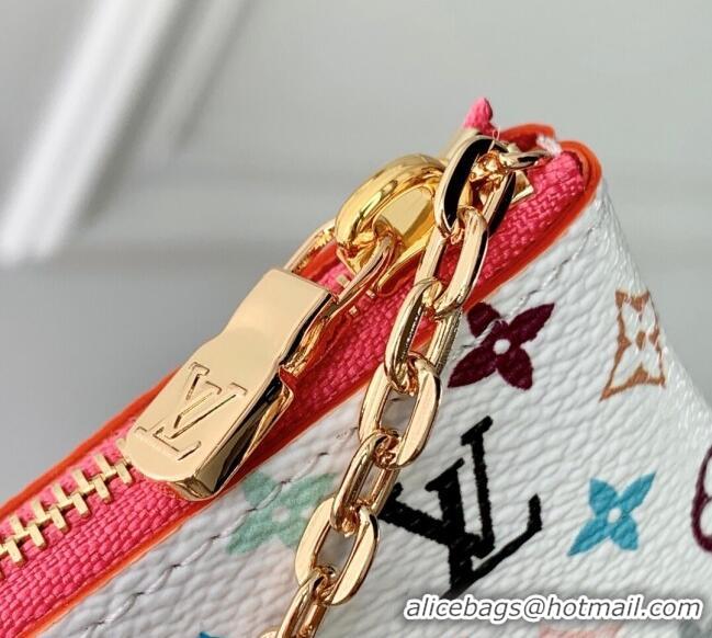 Good Taste Louis Vuitton LV x TM Key Pouch in Multicolored Monogram Canvas M13664 White 2025