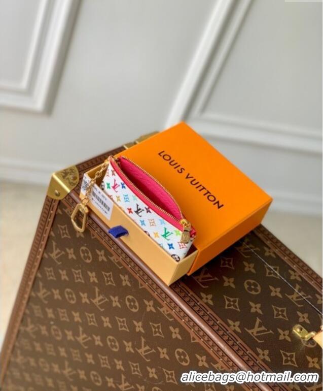 Good Taste Louis Vuitton LV x TM Key Pouch in Multicolored Monogram Canvas M13664 White 2025