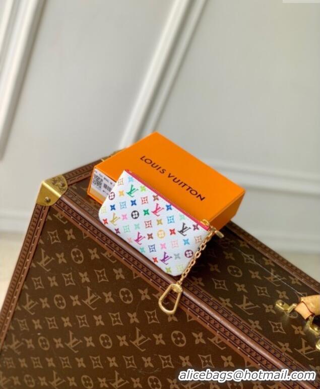 Good Taste Louis Vuitton LV x TM Key Pouch in Multicolored Monogram Canvas M13664 White 2025