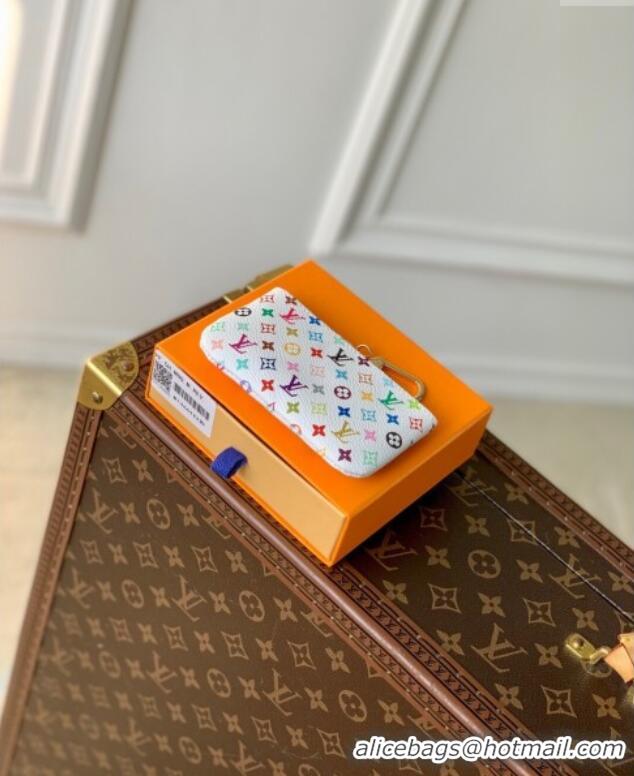 Good Taste Louis Vuitton LV x TM Key Pouch in Multicolored Monogram Canvas M13664 White 2025