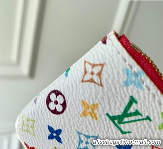 Good Taste Louis Vuitton LV x TM Key Pouch in Multicolored Monogram Canvas M13664 White 2025