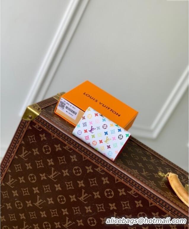 Super Quality Louis Vuitton LV x TM Multicle 6 Wallet in Multicolored Monogram Canvas M14092 White 2025