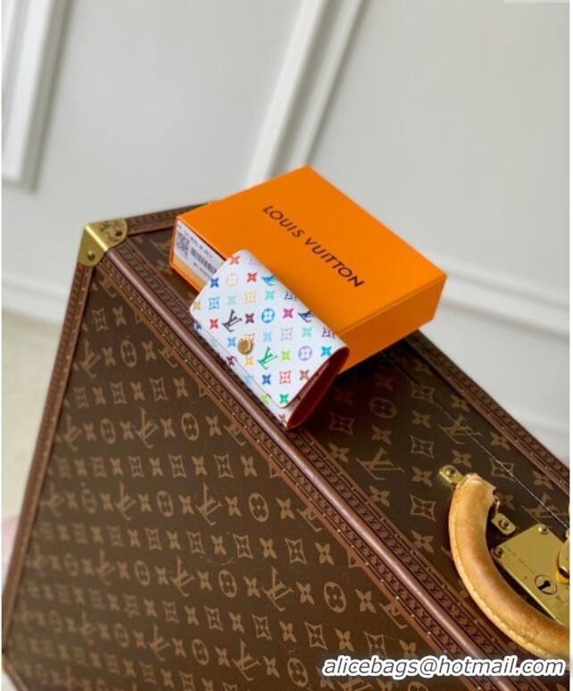 Super Quality Louis Vuitton LV x TM Multicle 6 Wallet in Multicolored Monogram Canvas M14092 White 2025