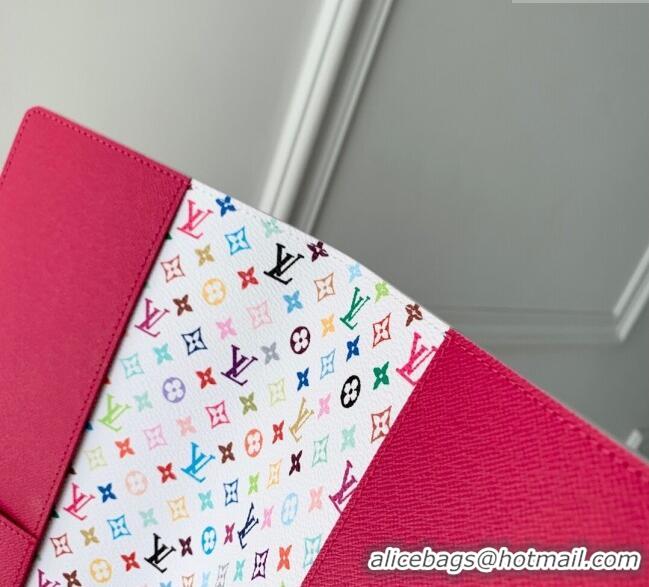 Famous Brand Louis Vuitton LV x TM Monogram Multicolore Emily Notebook Cover MM GI1299 White 2025