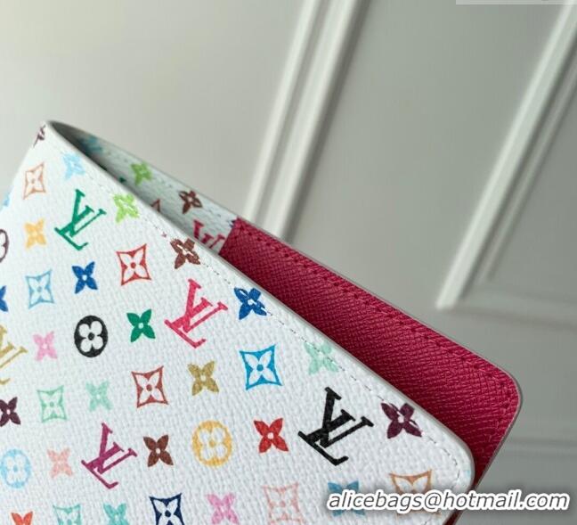 Famous Brand Louis Vuitton LV x TM Monogram Multicolore Emily Notebook Cover MM GI1299 White 2025