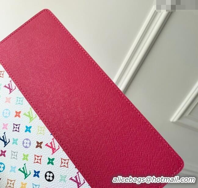 Famous Brand Louis Vuitton LV x TM Monogram Multicolore Emily Notebook Cover MM GI1299 White 2025