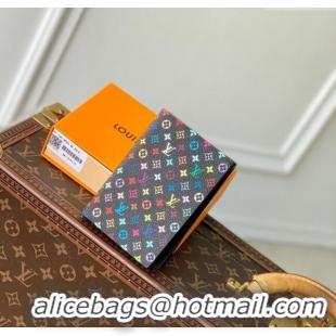 Famous Brand Louis Vuitton LV x TM Passport Cover in Multicolored Monogram Canvas M13414 Black 2025