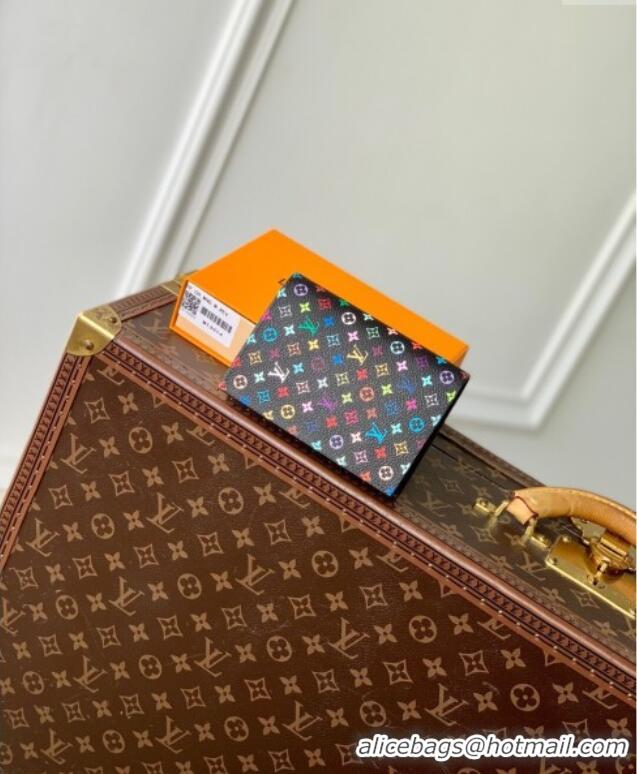 Famous Brand Louis Vuitton LV x TM Passport Cover in Multicolored Monogram Canvas M13414 Black 2025