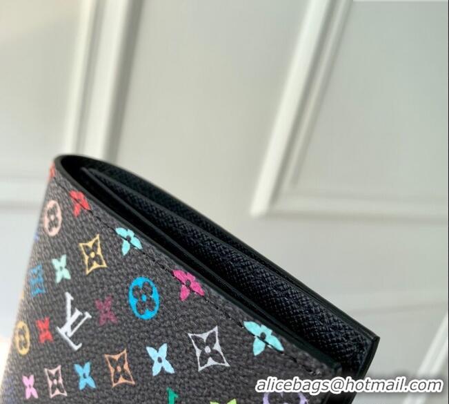 Famous Brand Louis Vuitton LV x TM Passport Cover in Multicolored Monogram Canvas M13414 Black 2025