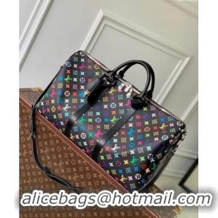 Super Quality Louis Vuitton LV x TM Keepall Bandouliere 50 Travel in Multicolored Monogram Canvas M13745 Black 2025