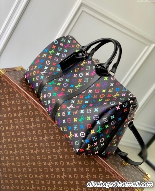 Super Quality Louis Vuitton LV x TM Keepall Bandouliere 50 Travel in Multicolored Monogram Canvas M13745 Black 2025