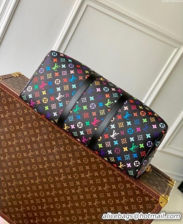 Super Quality Louis Vuitton LV x TM Keepall Bandouliere 50 Travel in Multicolored Monogram Canvas M13745 Black 2025