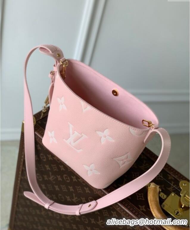 Most Popular Louis Vuitton All In BB Bucket Bag in Embossed Leather M13480 Pink 2025