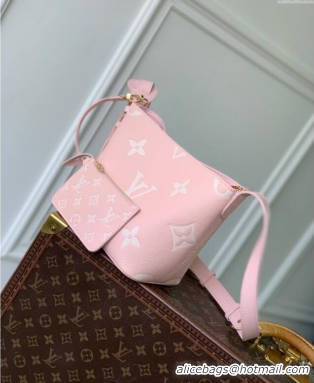 Most Popular Louis Vuitton All In BB Bucket Bag in Embossed Leather M13480 Pink 2025