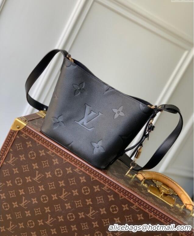 Trendy Design Louis Vuitton All In BB Bucket Bag in Embossed Leather M13480 Black 2025