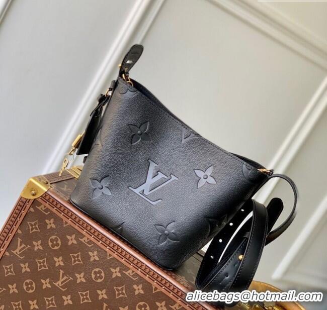 Trendy Design Louis Vuitton All In BB Bucket Bag in Embossed Leather M13480 Black 2025