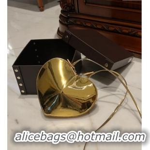 Buy Discount Alaia Le Cœur Heart Bag in Calfskin Leather 0527 Gold 2024