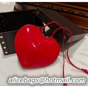 Buy Free Shipping Alaia Le Cœur Heart Bag in Patent Calfskin 0527 Red 2024