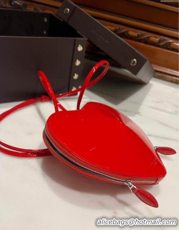 Buy Free Shipping Alaia Le Cœur Heart Bag in Patent Calfskin 0527 Red 2024