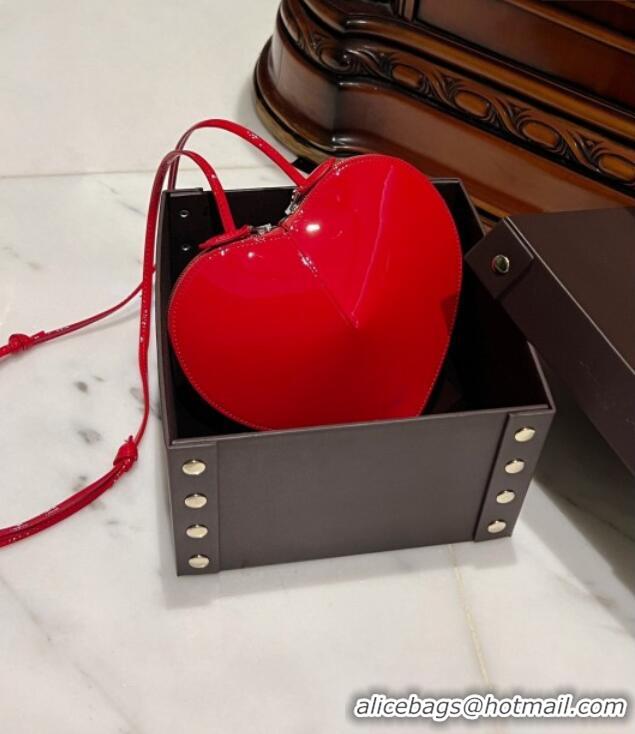 Buy Free Shipping Alaia Le Cœur Heart Bag in Patent Calfskin 0527 Red 2024