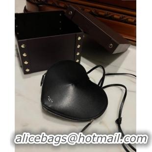 Inexpensive Alaia Le Cœur Heart Bag in Calfskin Leather 0528 Black 2024