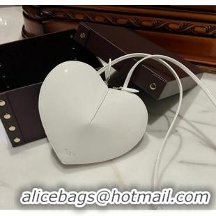 Trendy Design Alaia Le Cœur Heart Bag in Patent Calfskin 0528 White 2024