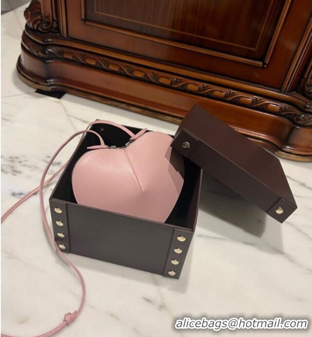 Good Product Alaia Le Cœur Heart Bag in Calfskin Leather 0527 Light Pink 2024