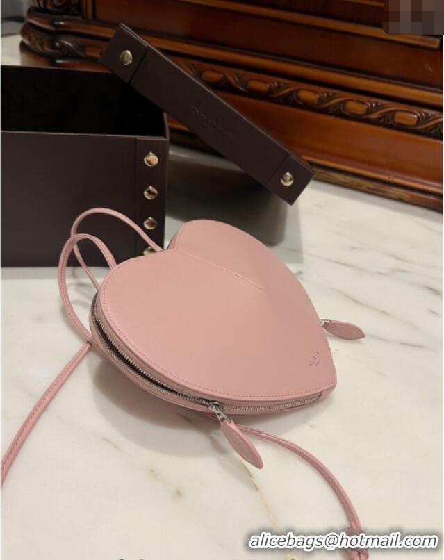 Good Product Alaia Le Cœur Heart Bag in Calfskin Leather 0527 Light Pink 2024