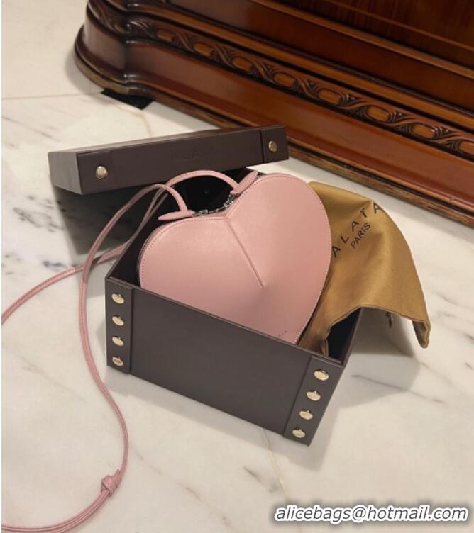 Good Product Alaia Le Cœur Heart Bag in Calfskin Leather 0527 Light Pink 2024