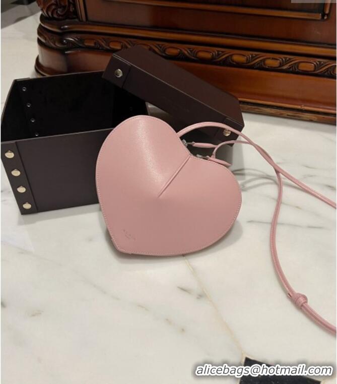 Good Product Alaia Le Cœur Heart Bag in Calfskin Leather 0527 Light Pink 2024