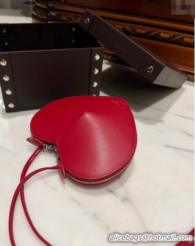 Top Quality Alaia Le Cœur Heart Bag in Calfskin Leather 0527 Red 2024