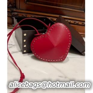 Top Grade Alaia Le Cœur Heart Bag with Studs 0621 Trim Red 2024