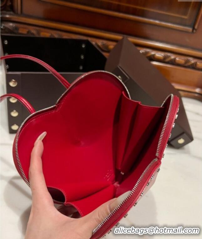 Top Grade Alaia Le Cœur Heart Bag with Studs 0621 Trim Red 2024