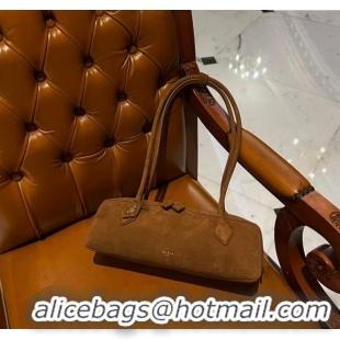 Grade Design Alaia Le Tecket Medium Long Shoulder bag in Suede 0808 Camel Brown 2024