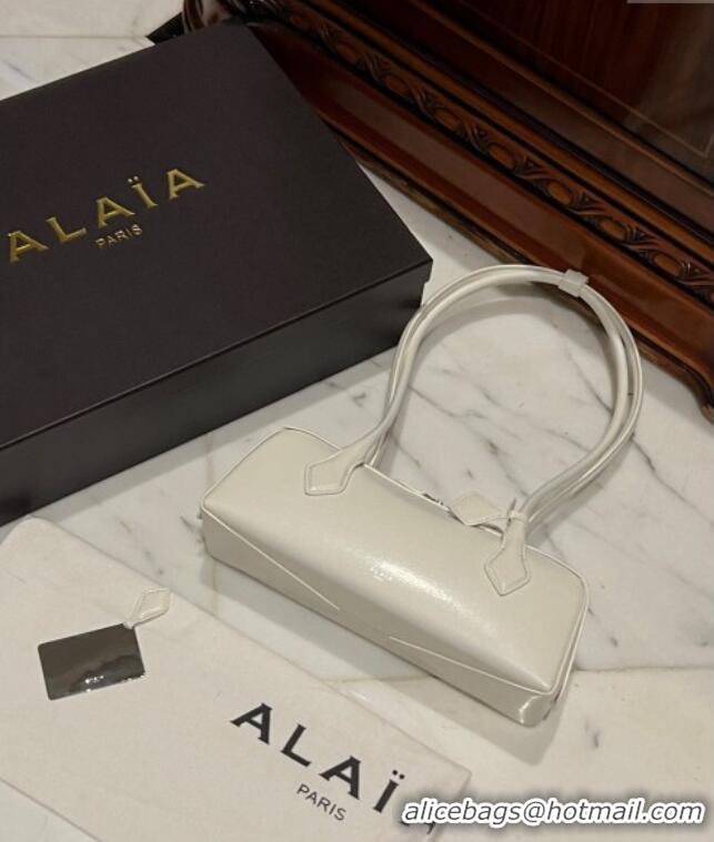 Good Product Alaia Le Tecket Medium Long Shoulder bag in Leather 0808 White 2024