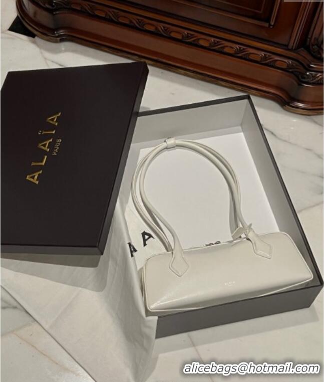 Good Product Alaia Le Tecket Medium Long Shoulder bag in Leather 0808 White 2024