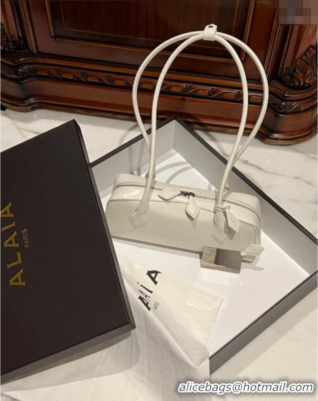 Good Product Alaia Le Tecket Medium Long Shoulder bag in Leather 0808 White 2024