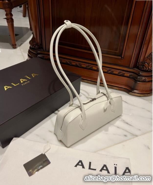 Good Product Alaia Le Tecket Medium Long Shoulder bag in Leather 0808 White 2024