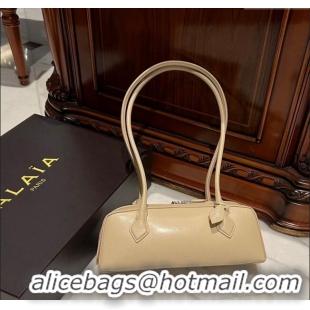 New Fashion Alaia Le Tecket Medium Long Shoulder bag in Leather 0808 Beige 2024