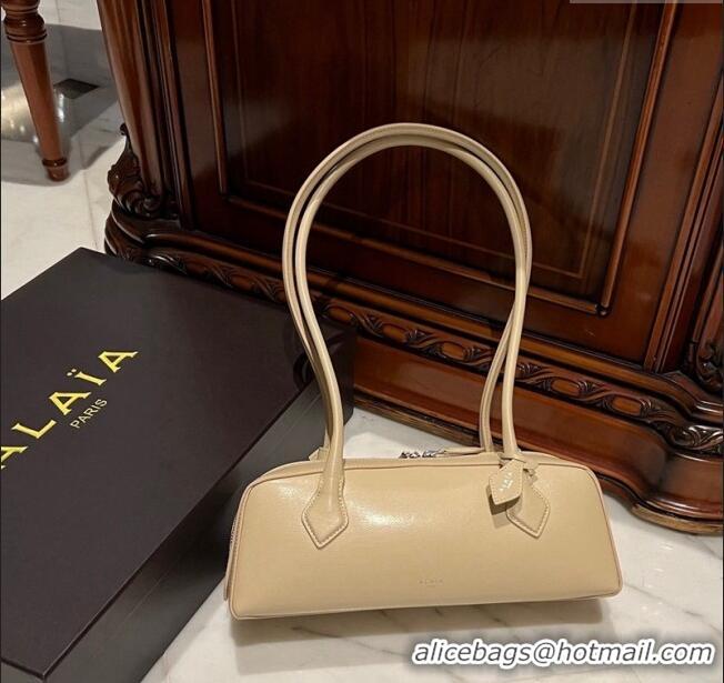 New Fashion Alaia Le Tecket Medium Long Shoulder bag in Leather 0808 Beige 2024