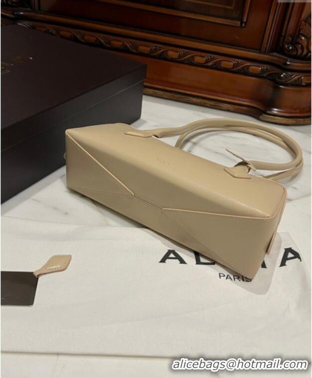 New Fashion Alaia Le Tecket Medium Long Shoulder bag in Leather 0808 Beige 2024