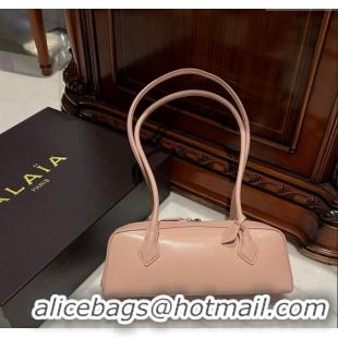 Grade Quality Alaia Le Tecket Medium Long Shoulder bag in Leather 0808 Pink 2024